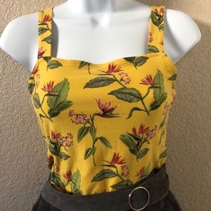 Yellow floral forever 21 tankini top